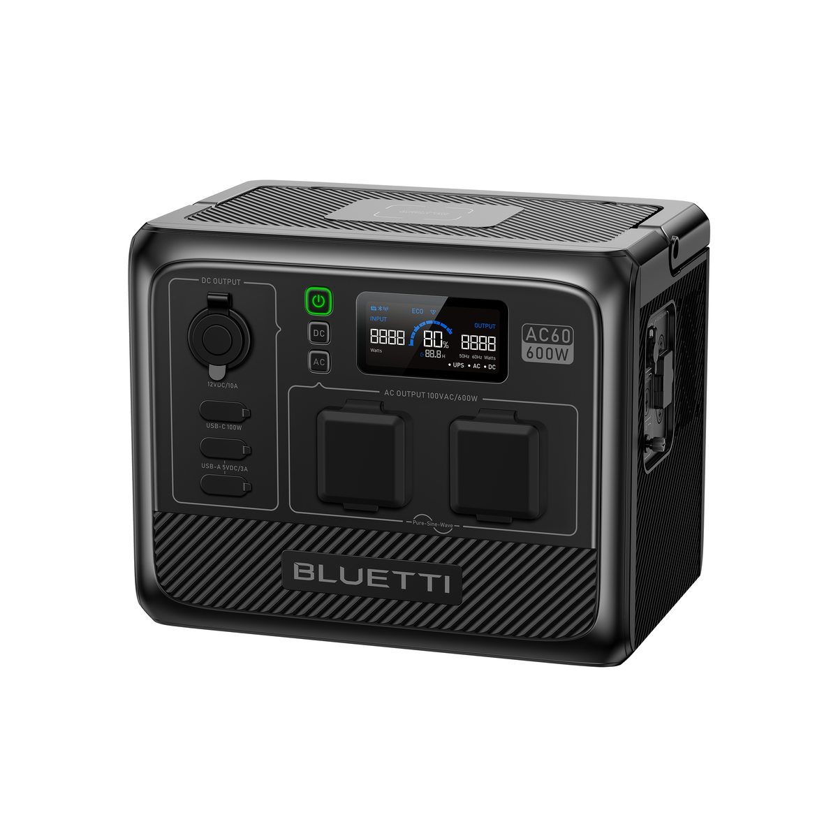 【終売】BLUETTI AC60 小型ポータブル電源 | 防水・防塵モデル | 403Wh、600W
