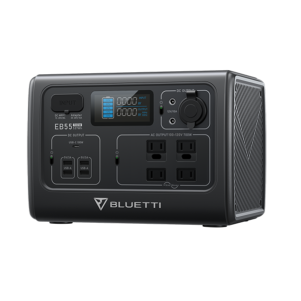 【終売】BLUETTI EB55 小型ポータブル電源 | 小型軽量・車中泊・キャンプ |537Wh、700W