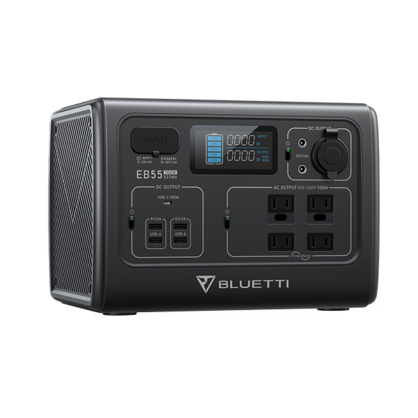 【終売】BLUETTI EB55 小型ポータブル電源 | 小型軽量・車中泊・キャンプ |537Wh、700W