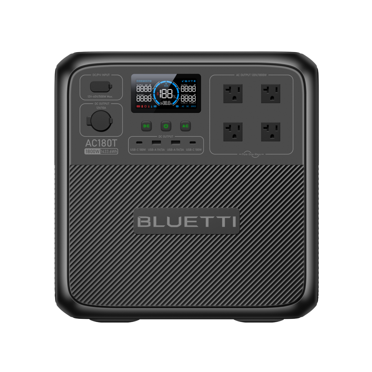BLUETTI AC180T 大容量ポータブル電源 |1433Wh、1800W