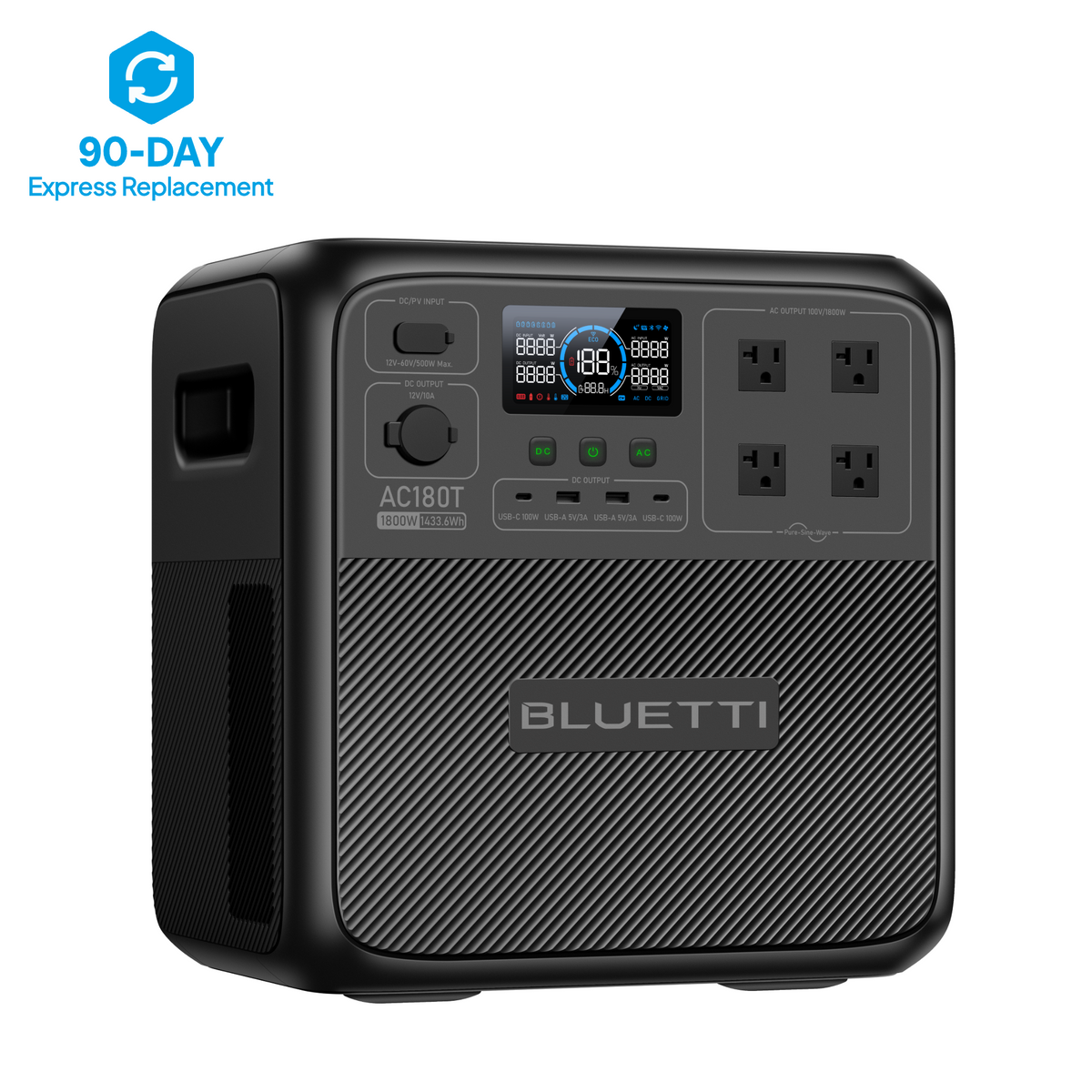 BLUETTI AC180T 大容量ポータブル電源 |1433Wh、1800W