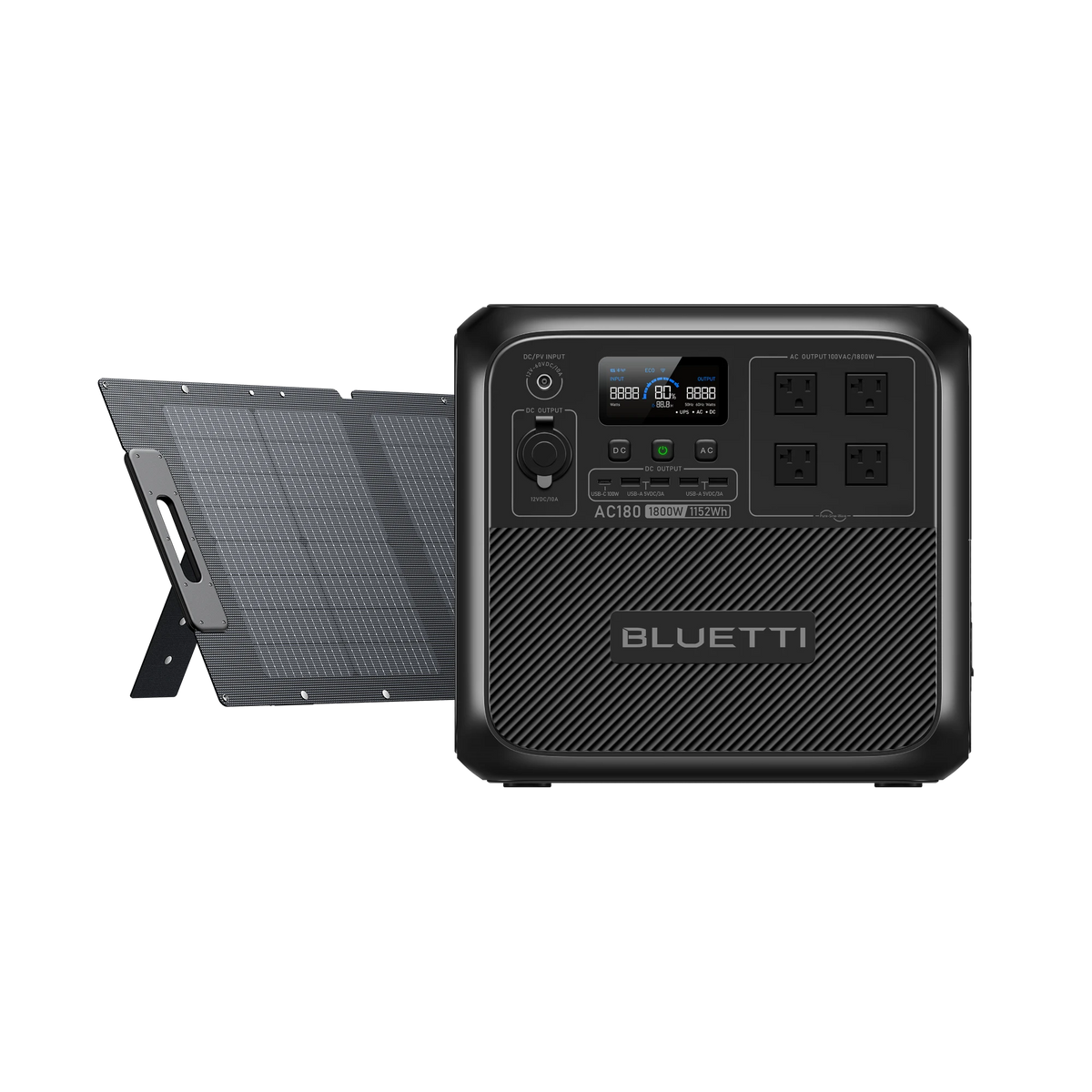 BLUETTI AC180 大容量ポータブル電源 | 防災推奨 |1152Wh、1800W