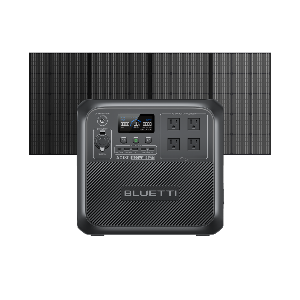 BLUETTI AC180 大容量ポータブル電源 | 防災推奨 |1152Wh、1800W