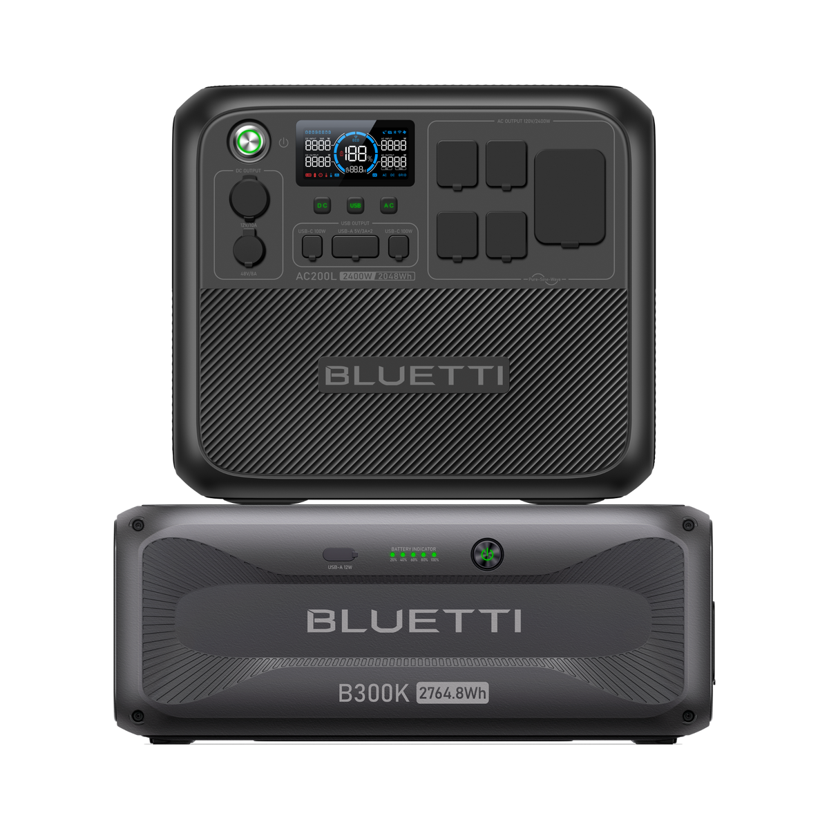 BLUETTI AC200L大容量ポータブル電源 | 防災推奨・車中泊・キャンプ |2048Wh、2000W