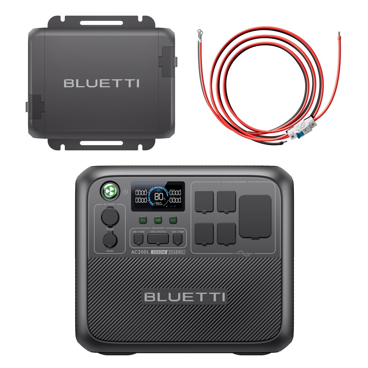 BLUETTI ポータブル電源 AC200L+ソーラーパネル |2048Wh、2000W