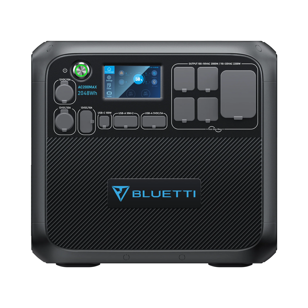 【終売】BLUETTI AC200MAX 大容量ポータブル電源 | 防災推奨・車中泊・キャンプ |2048Wh、2200W
