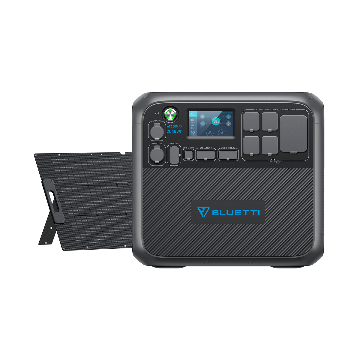 BLUETTI ポータブル電源 AC200MAX+ソーラーパネル|2048Wh、2200W