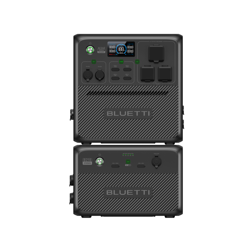 BLUETTI AC240大容量ポータブル電源 | 防水・防塵モデル |1536Wh、2000W