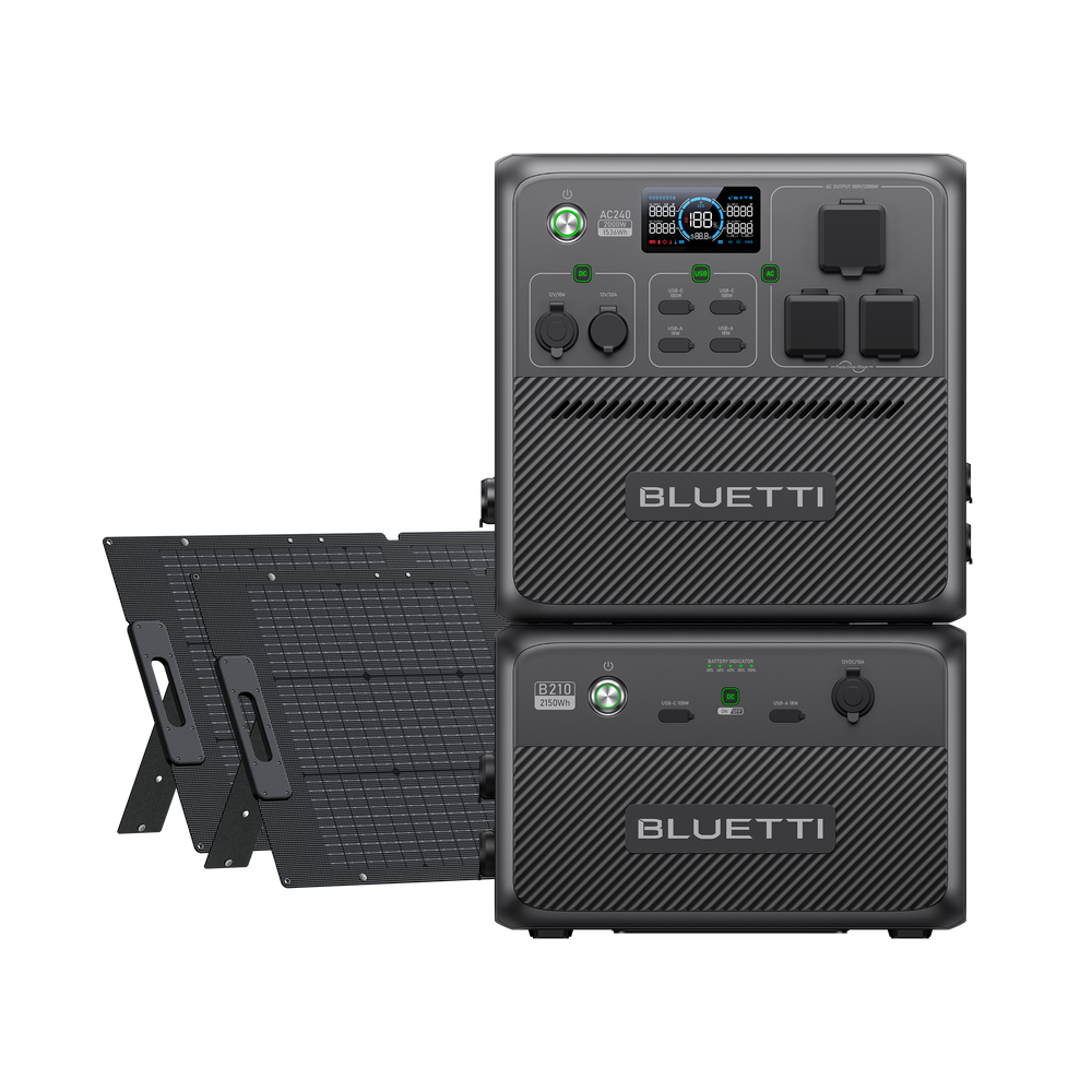 BLUETTI AC240大容量ポータブル電源 | 防水・防塵モデル |1536Wh、2000W