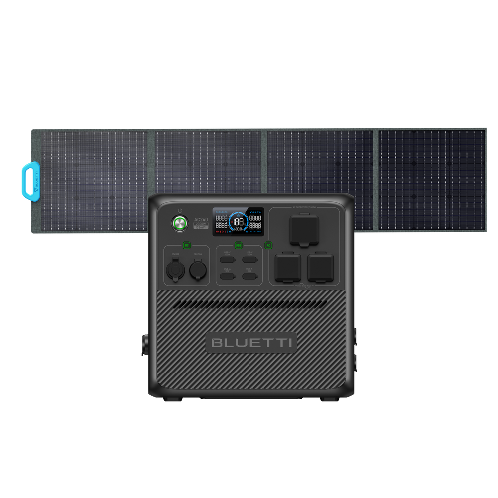 BLUETTI AC240大容量ポータブル電源 | 防水・防塵モデル |1536Wh、2000W
