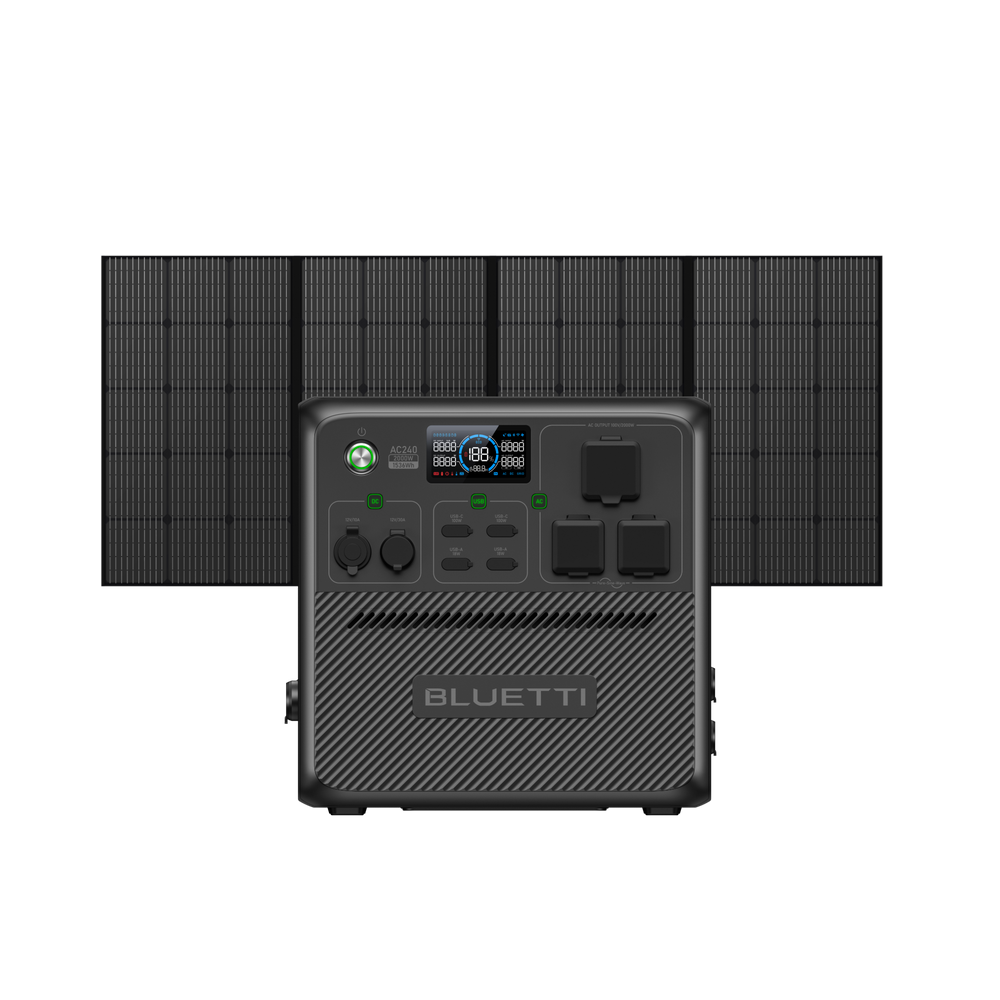 BLUETTI AC240大容量ポータブル電源 | 防水・防塵モデル |1536Wh、2000W