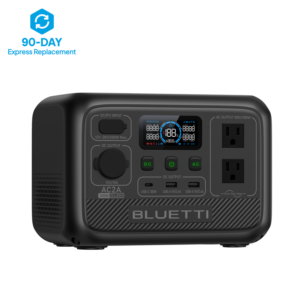 BLUETTI ポータブル電源 AC2A +ソーラーパネル | 204Wh、300W