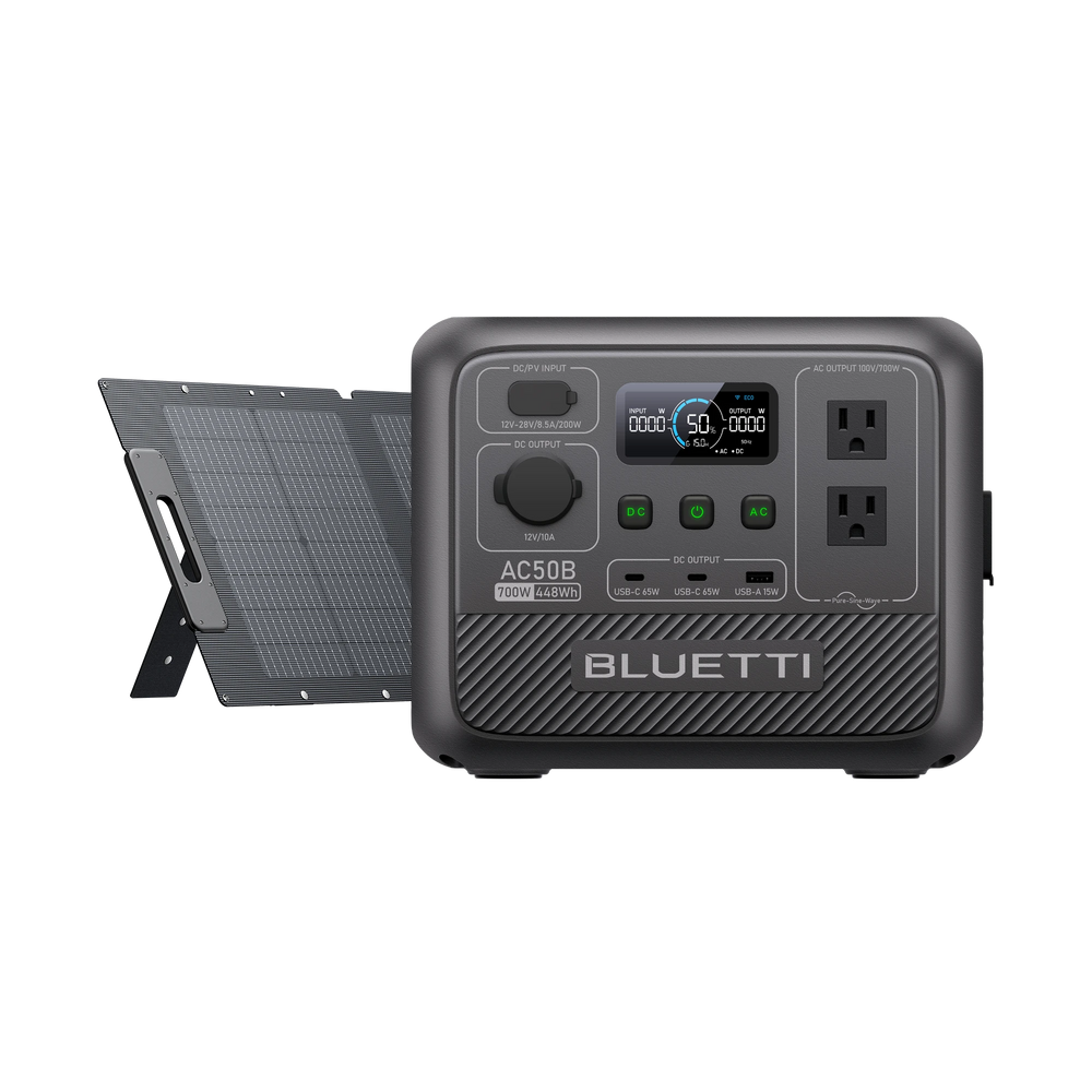 BLUETTI AC50B 小型ポータブル電源 | 防災推奨・車中泊・キャンプ |448Wh、700W
