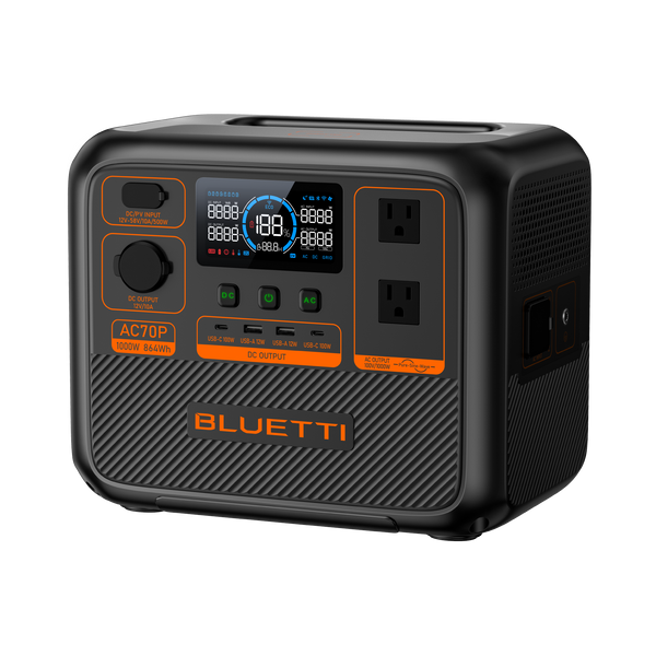 BLUETTI AC70P 小型ポータブル電源 | 防災推奨・車中泊 BLUETTI AC70P 小型ポータブル電源 | 防災推奨・車中泊