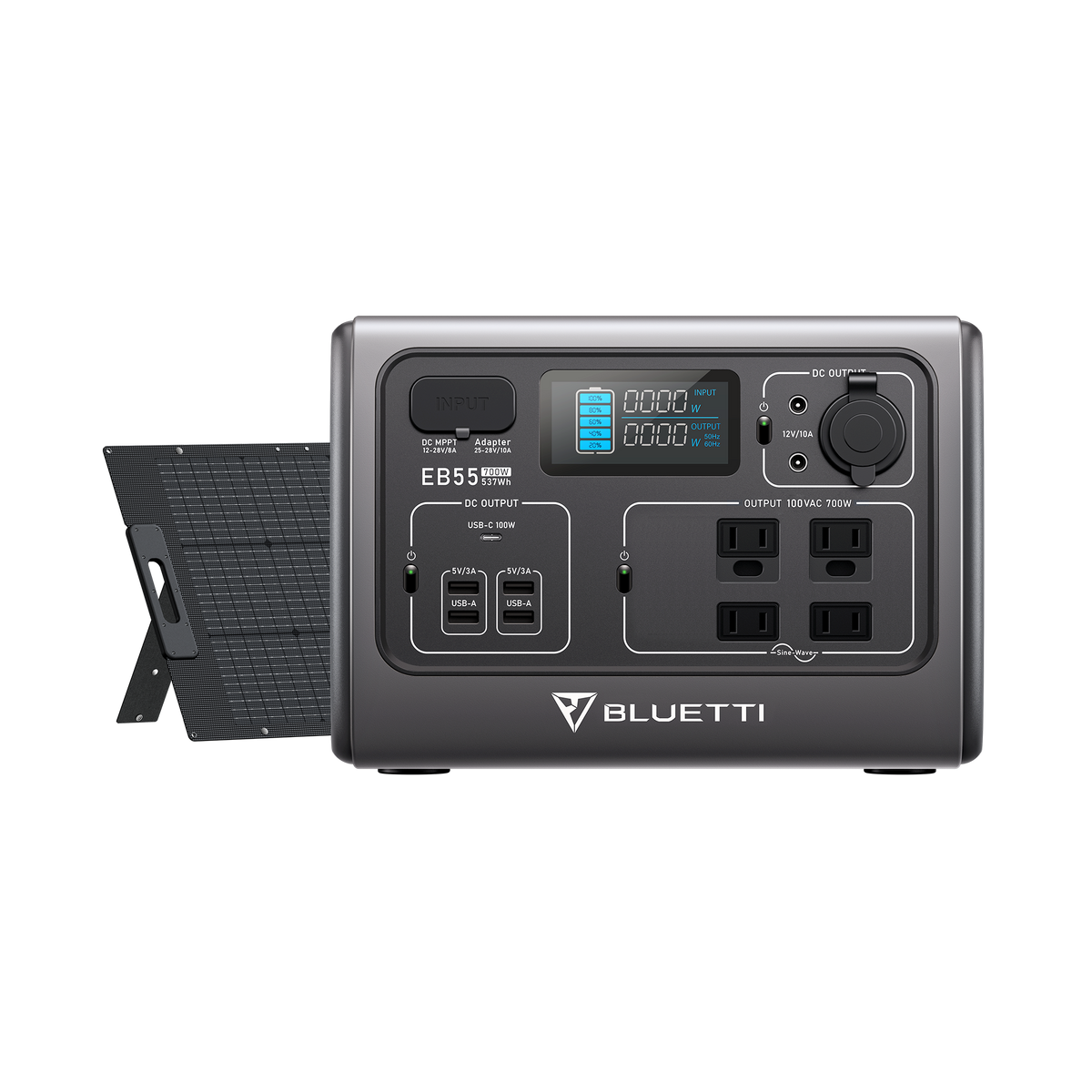 【終売】BLUETTI EB55 小型ポータブル電源 | 小型軽量・車中泊・キャンプ |537Wh、700W