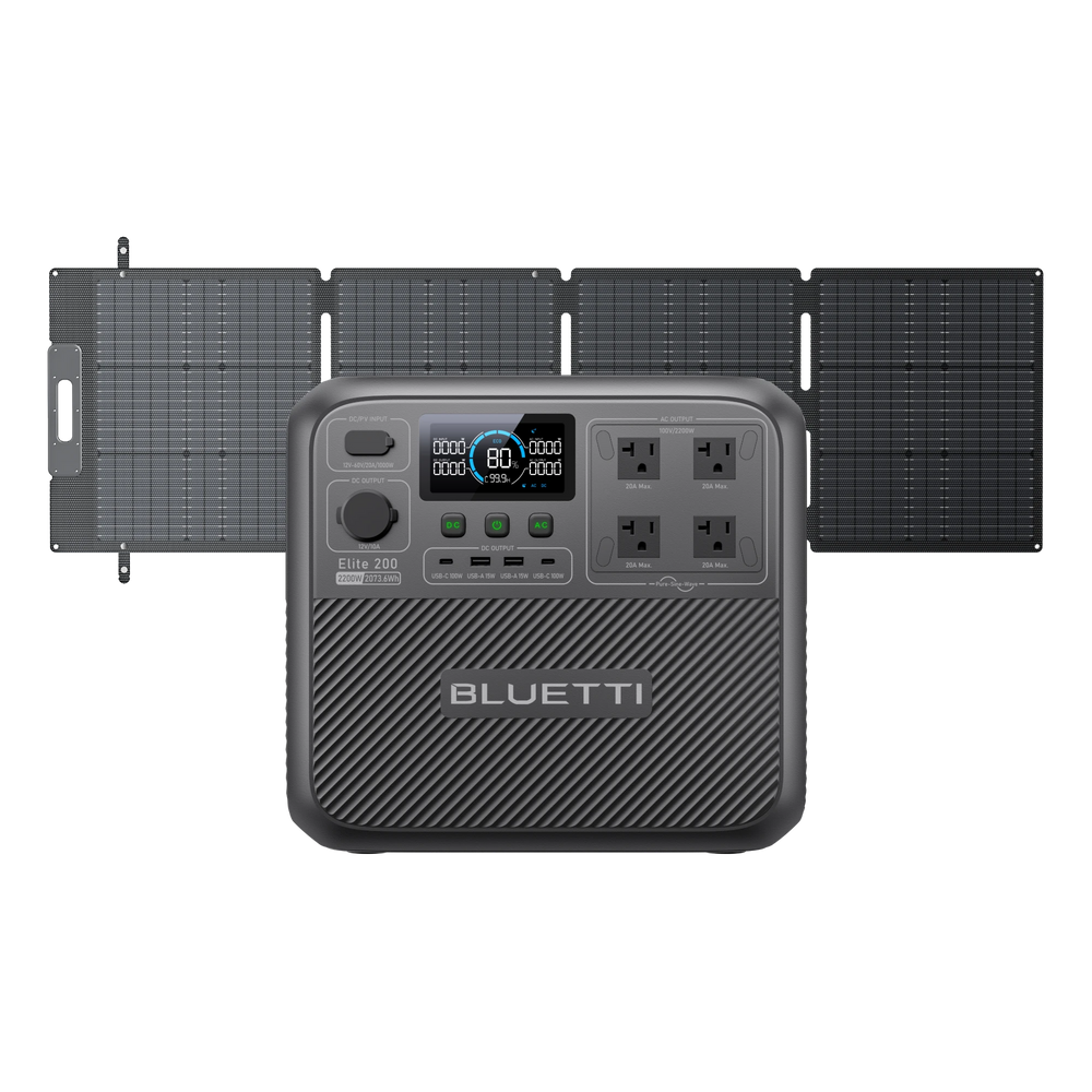 BLUETTI ポータブル電源 Elite 200 V2 + 350Wソーラーパネル