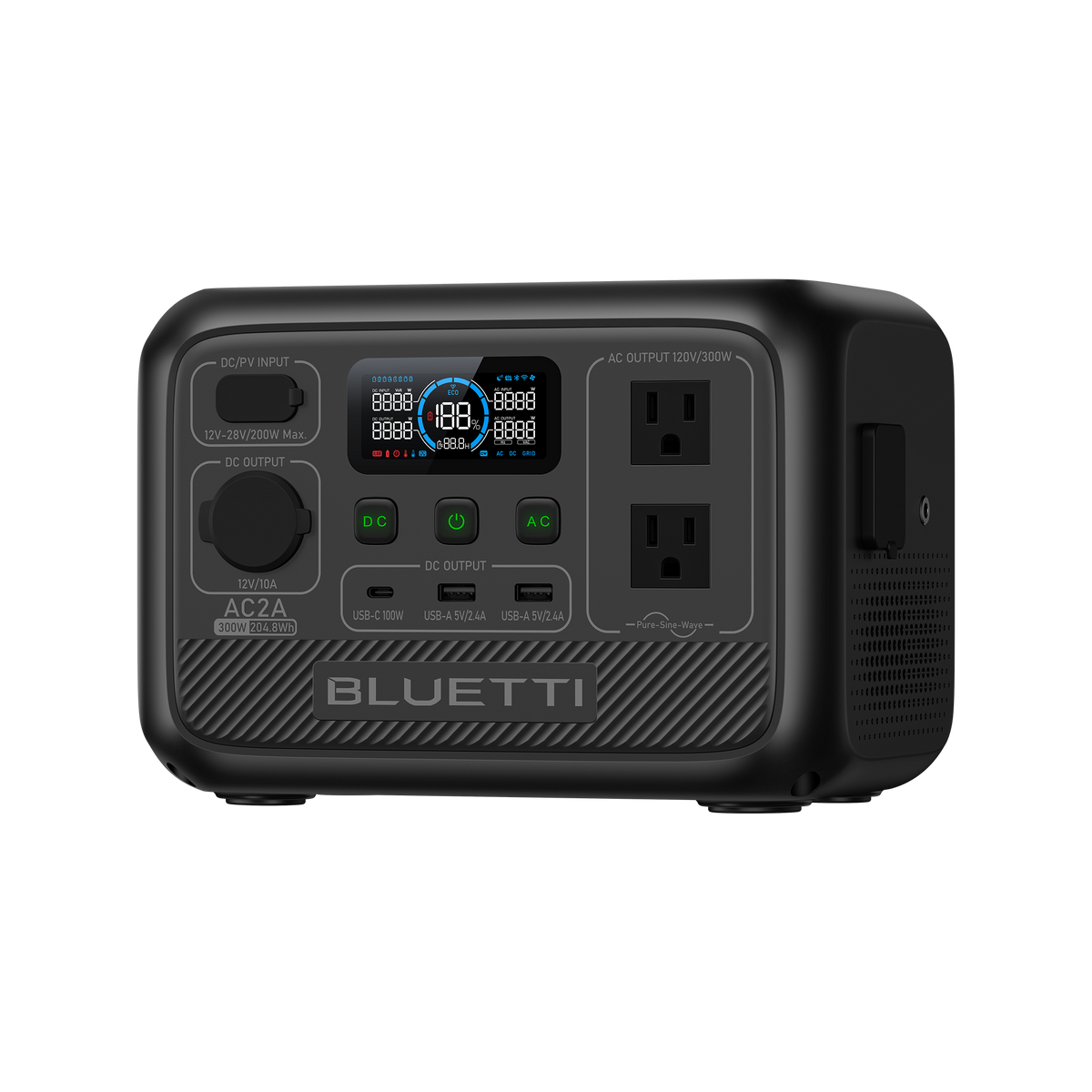 BLUETTI ポータブル電源 AC2A +ソーラーパネル | 204Wh、300W