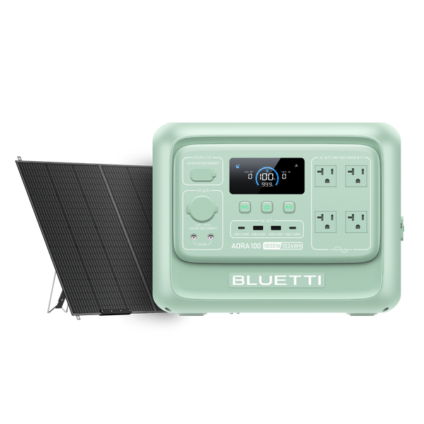 BLUETTI ポータブル電源 AORA 100 V2 +350W ソーラーパネル