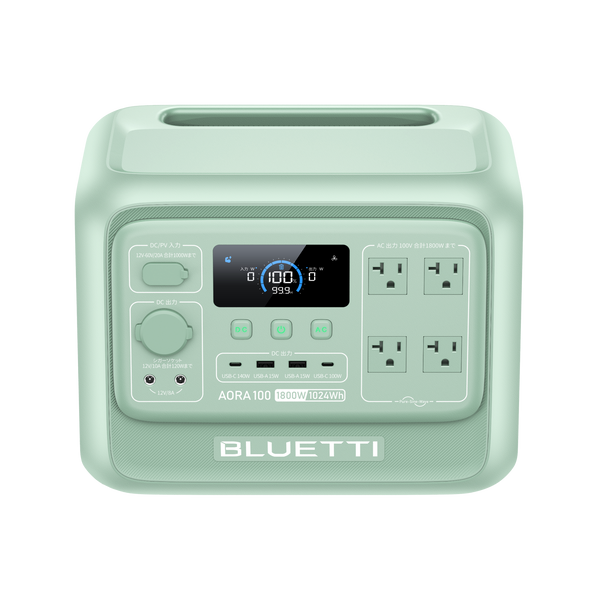 BLUETTI ポータブル電源 AORA100 1152wh BLUETTI ポータブル電源 AORA 100 V2 +Charger 1 | ミント