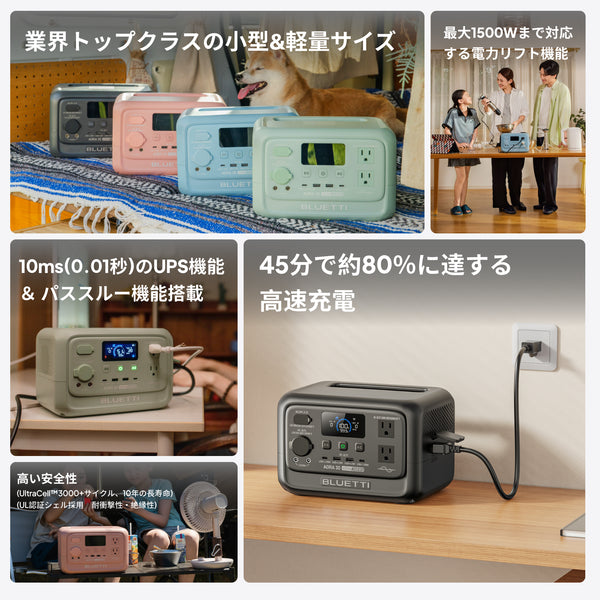 BLUETTI AORA 30 V2 小型ポータブル電源 | 防災推奨・車中泊
