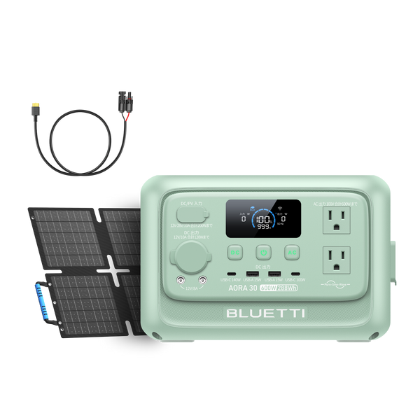 【新品】BLUETTI ポータブル電源 AORA 30 V2<ソーラーパネル共> BLUETTI ポータブル電源 AORA 30 V2 +60W ソーラーパネル