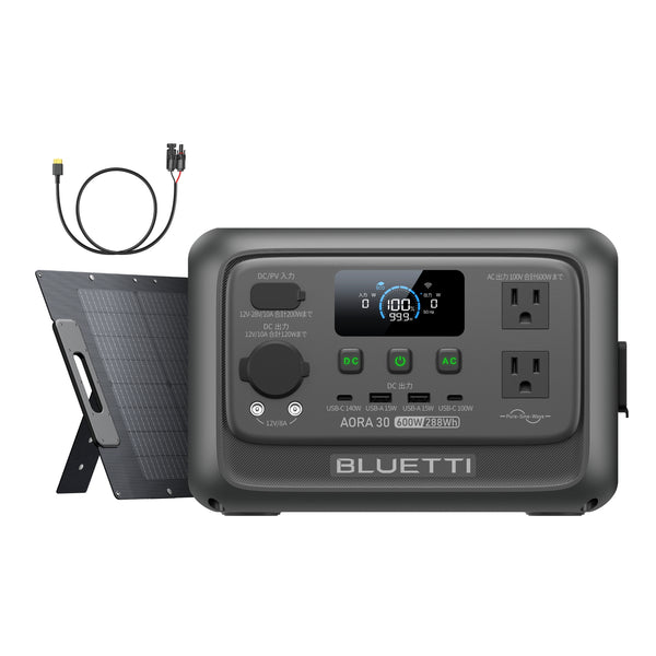 【新品】BLUETTI ポータブル電源 AORA 30 V2<ソーラーパネル共> BLUETTI ポータブル電源 AORA 30 V2 +120W ソーラーパネル