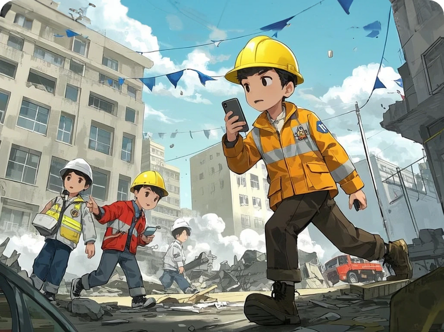 ゲームやクイズで防災を学ぶ