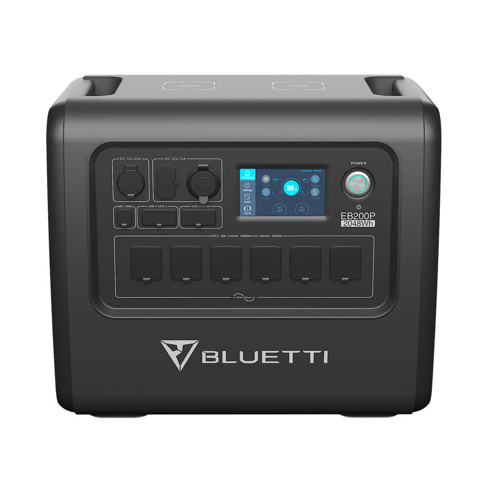 【終売】BLUETTI EB200P 大容量ポータブル電源 | 防災推奨・車中泊・キャンプ |2048Wh、2200W