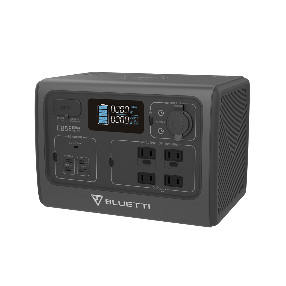 【終売】BLUETTI EB55 小型ポータブル電源 | 小型軽量・車中泊・キャンプ |537Wh、700W