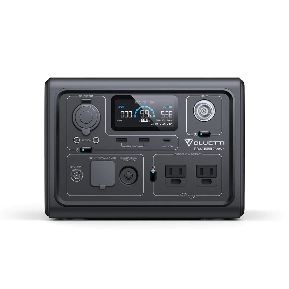 BLUETTI EB3A 小型ポータブル電源 | 小型軽量・防災推奨 | 268Wh、600W