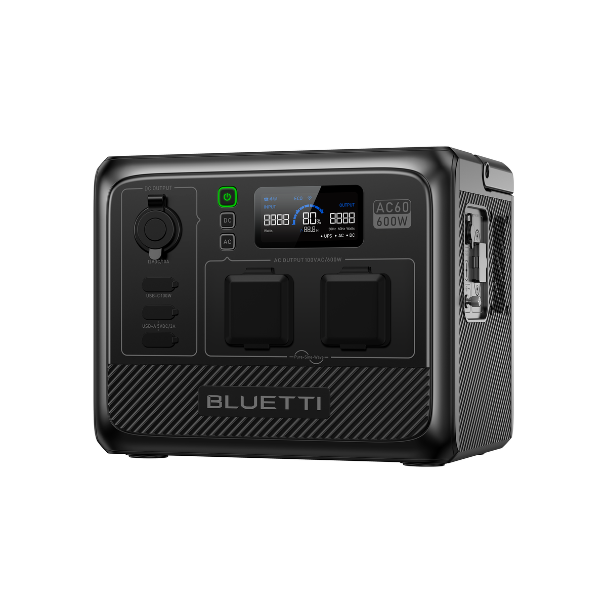 【終売】BLUETTI AC60 小型ポータブル電源 | 防水・防塵モデル | 403Wh、600W