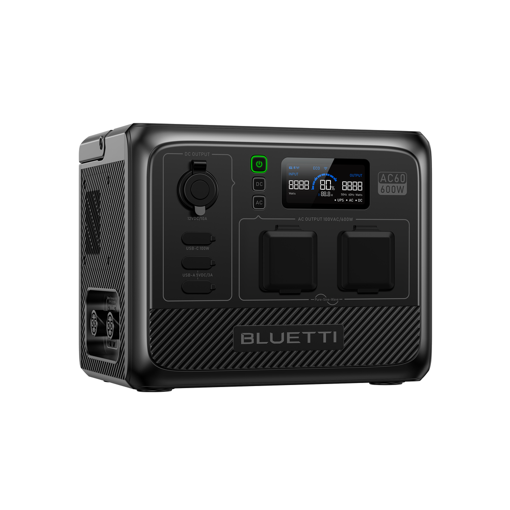 【終売】BLUETTI AC60 小型ポータブル電源 | 防水・防塵モデル | 403Wh、600W