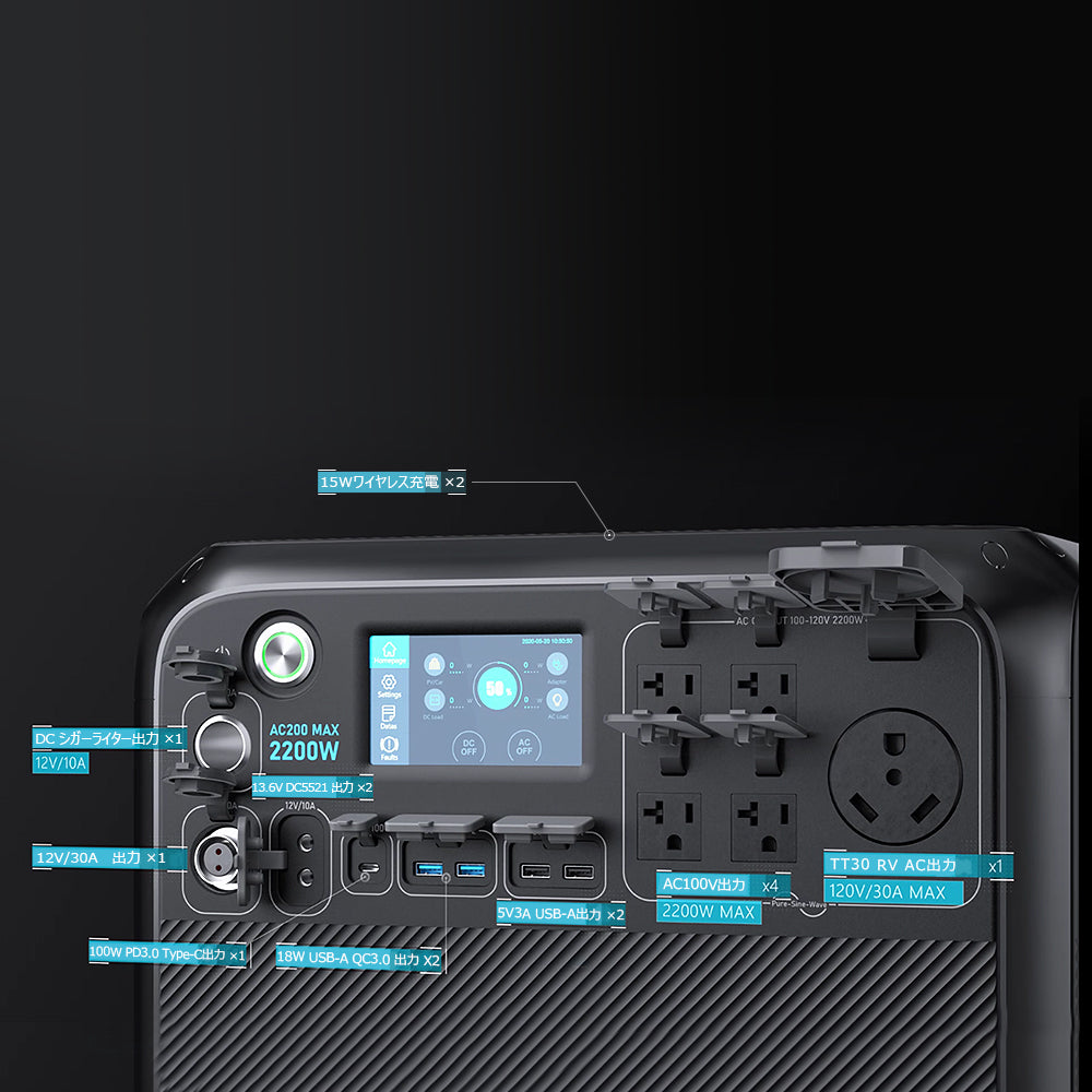 BLUETTI AC200MAX+B230ポータブル電源 セット大容量|拡張バッテリー