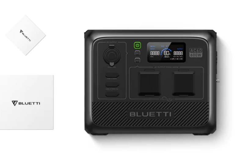 BLUETTI AC60の製品画像。コンパクトでアウトドアに適したデザイン