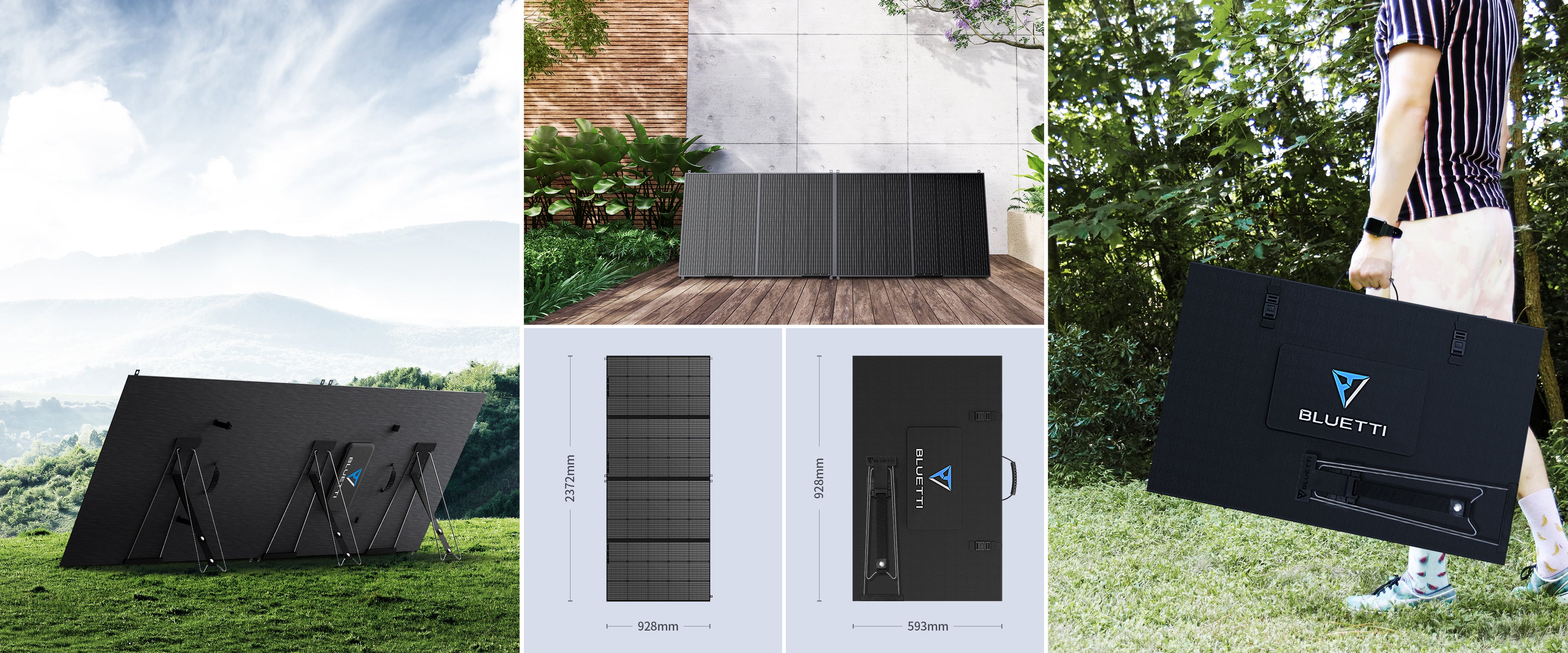【新品未使用】BLUETTI ソーラーパネル 350W 公式購入品【値下げ中】 BLUETTI ソーラーパネルPV350S|350W ソーラーチャージャー高効率
