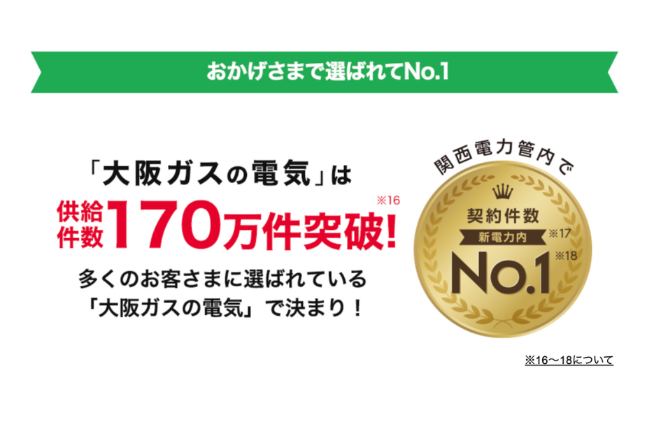 大阪ガス(電気)のサービスを紹介する画像