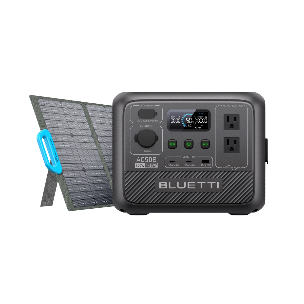 BLUETTI AC50B 小型ポータブル電源 | 防災推奨・車中泊・キャンプ |448Wh、700W