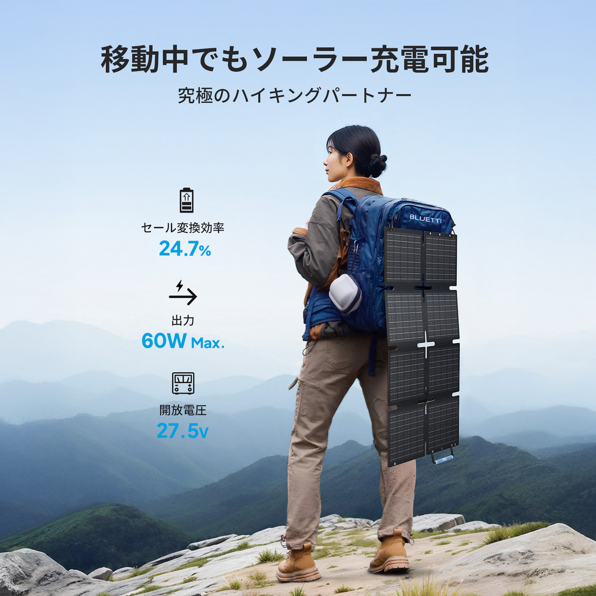 BLUETTI 60Wソーラーパネル