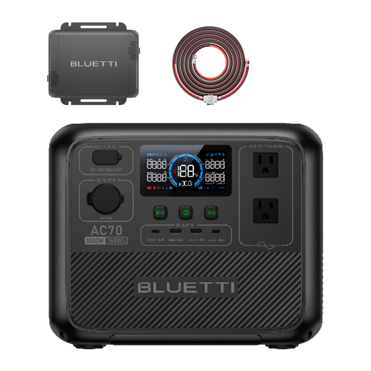 BLUETTI AC70+ソーラーパネル |768Wh、1000W
