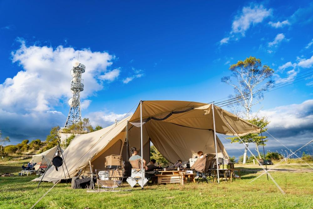 陣馬形山キャンプ場の全景