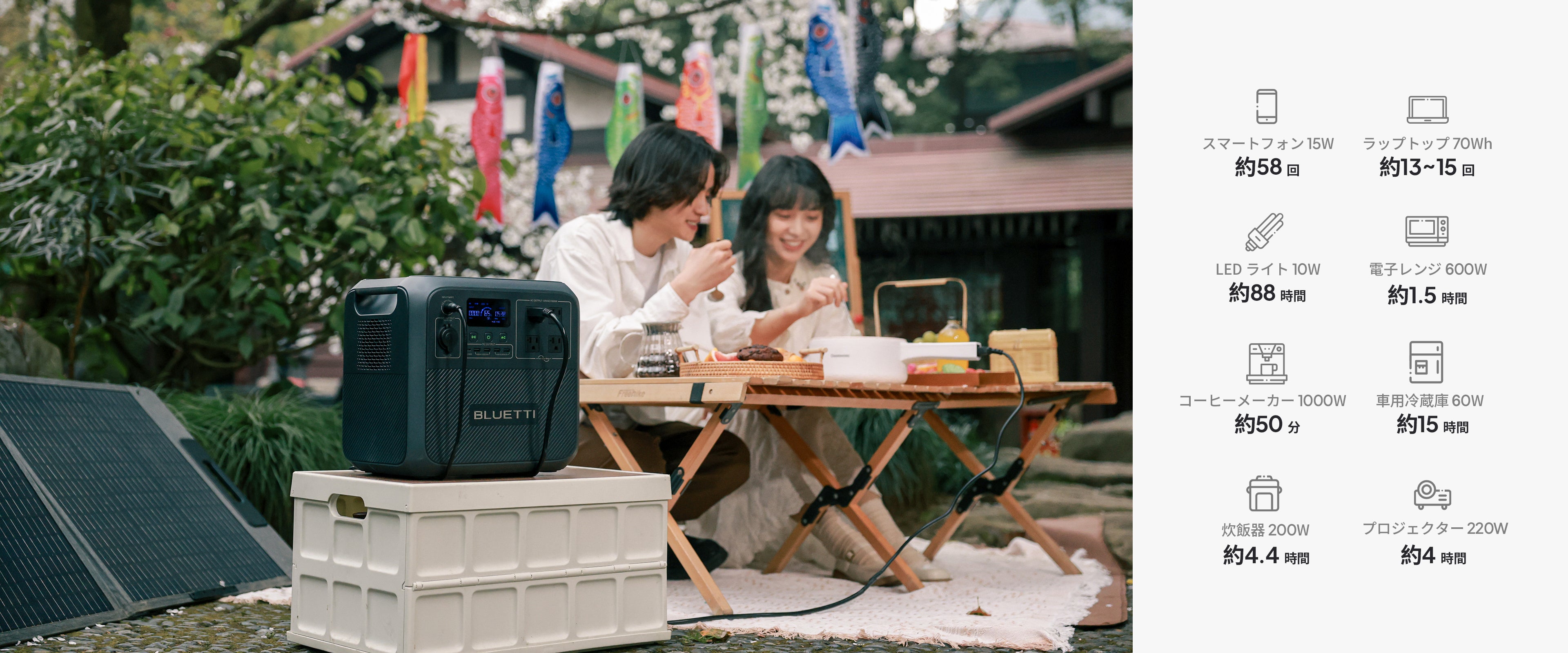 BLUETTI ポータブル電源 AC180 大容量| 防災グッズ 非常用電源 車中泊