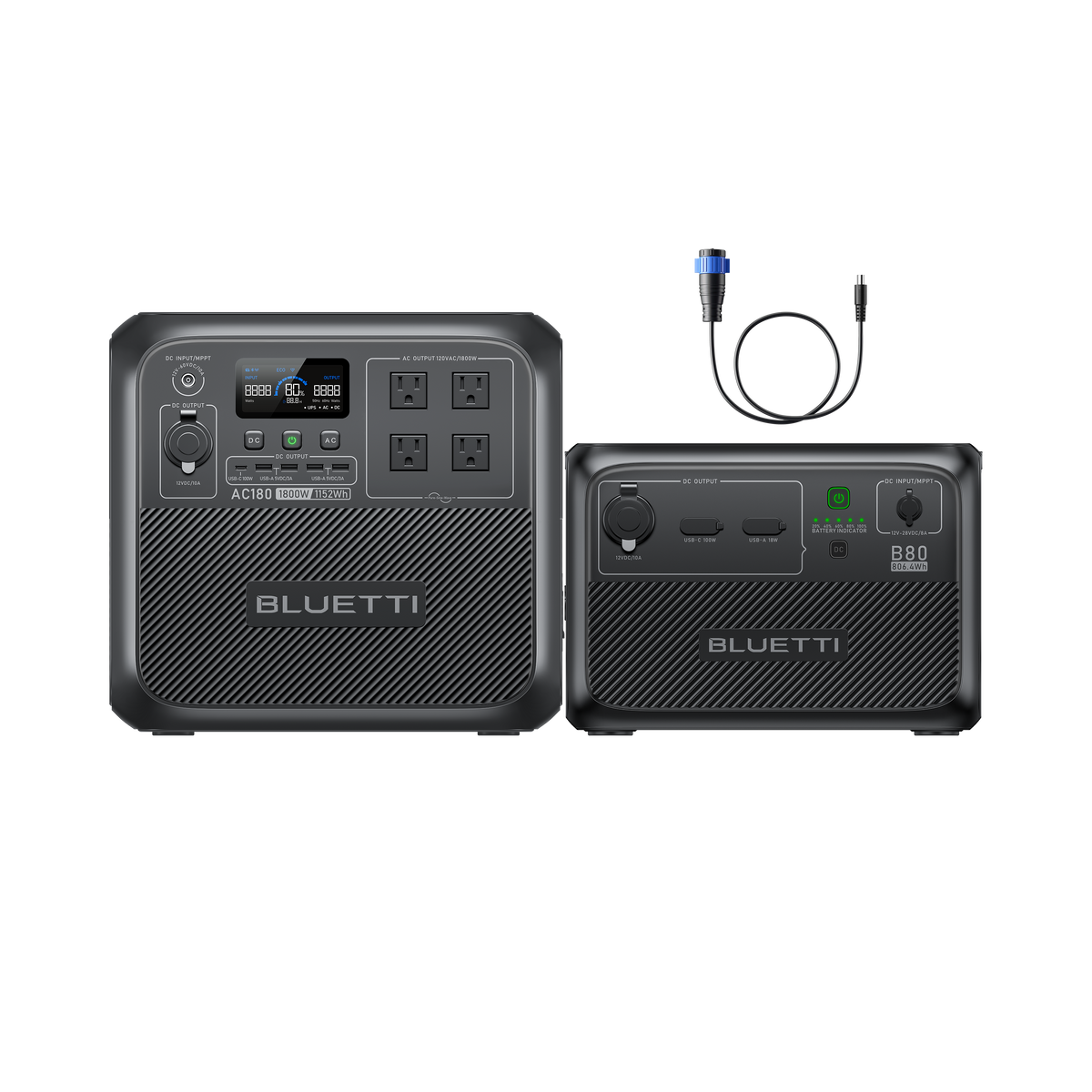 BLUETTI AC180 大容量ポータブル電源 | 防災推奨 |1152Wh、1800W
