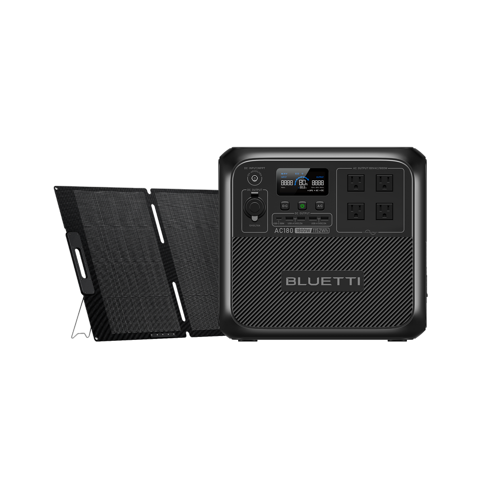 BLUETTI AC180 大容量ポータブル電源 | 防災推奨 |1152Wh、1800W