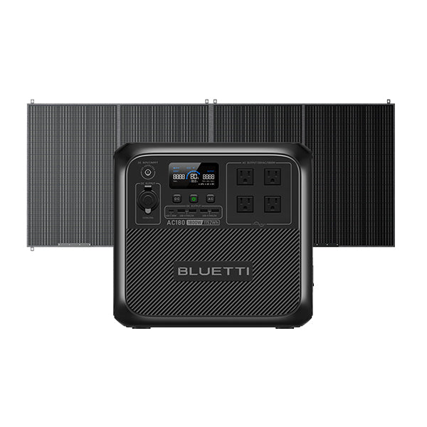 BLUETTI AC180ポータブル電源とPV350ソーラーパネルのセット画像