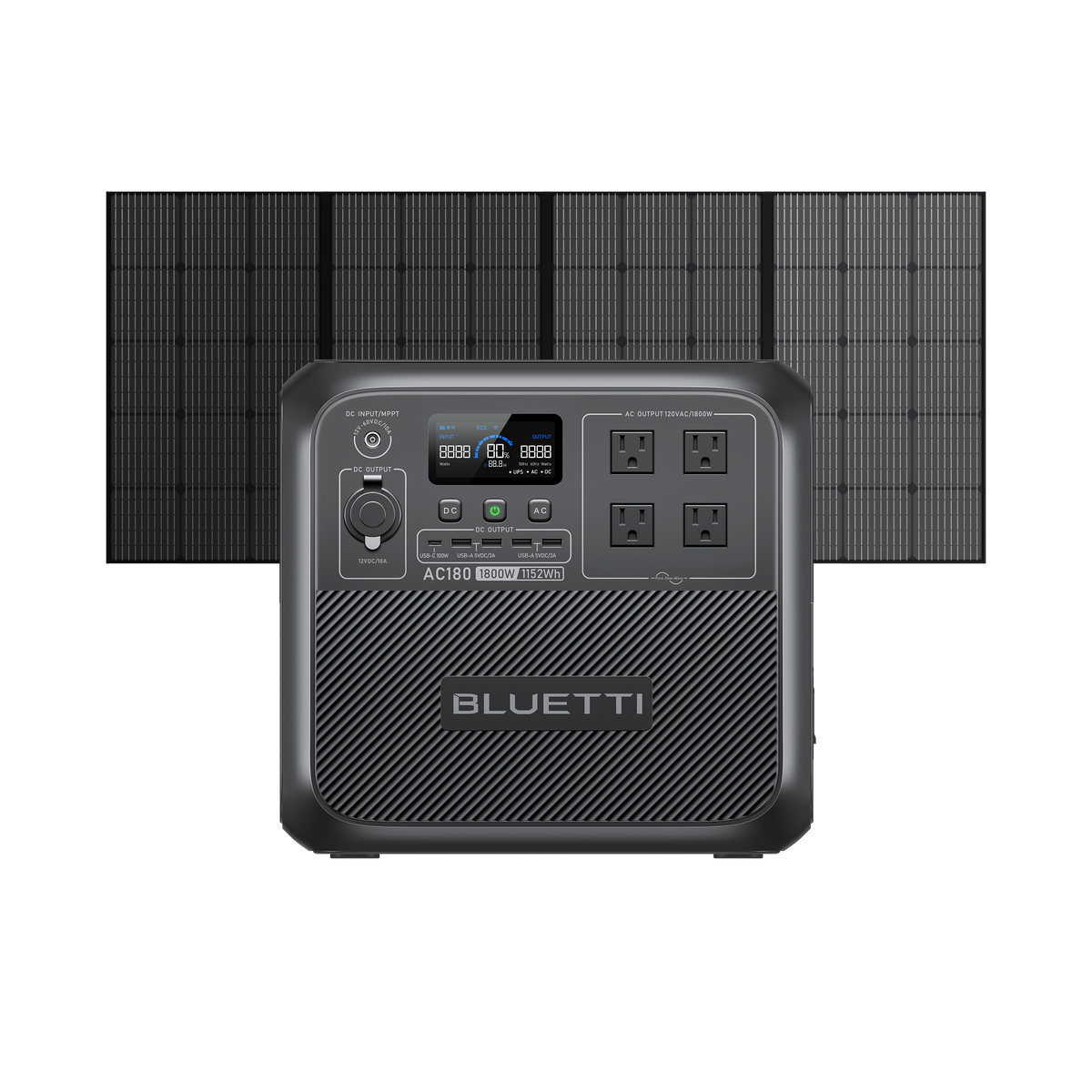 BLUETTI AC180 大容量ポータブル電源 | 防災推奨 |1152Wh、1800W