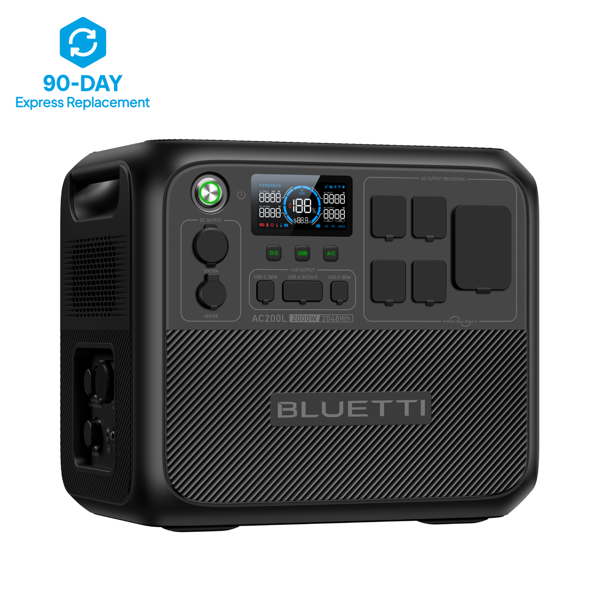 BLUETTI AC200L+ソーラーパネル |2048Wh、2000W