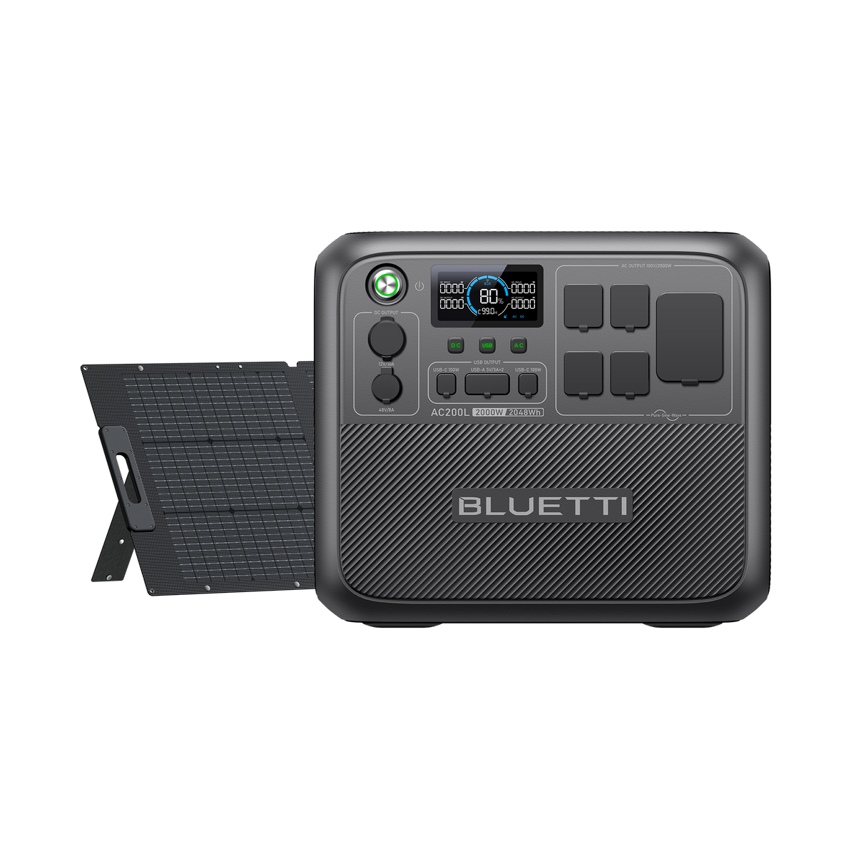 BLUETTI AC200L+ソーラーパネル |2048Wh、2000W