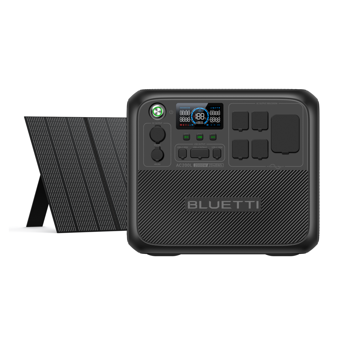 BLUETTI AC200L+ソーラーパネル |2048Wh、2000W
