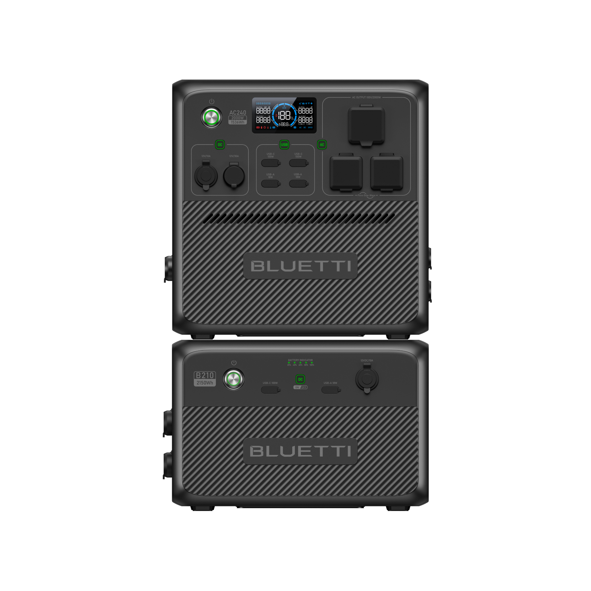 BLUETTI AC240大容量ポータブル電源 | 防水・防塵モデル |1536Wh