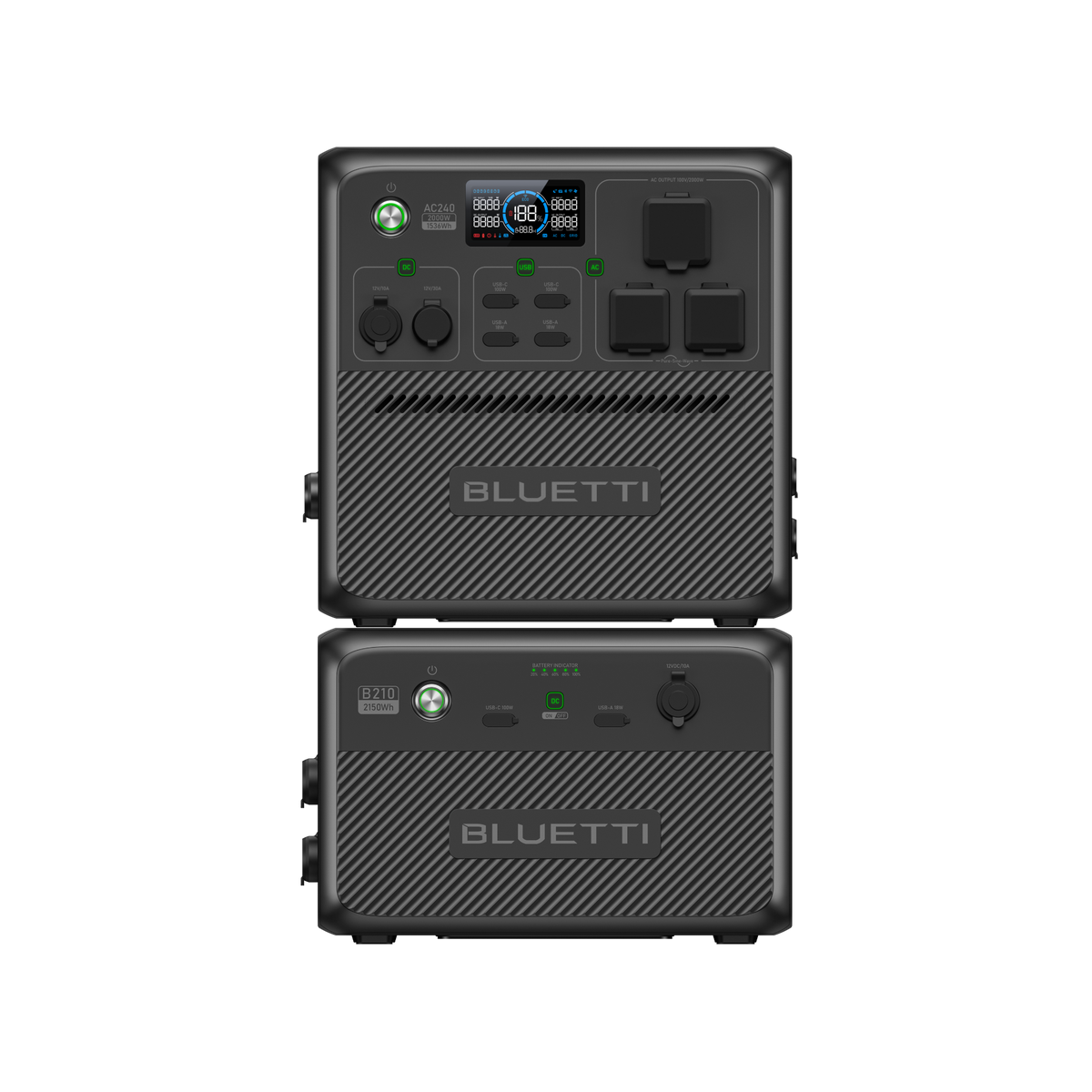 BLUETTI AC240大容量ポータブル電源 | 防水・防塵モデル |1536Wh、2000W